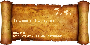 Trummer Adrienn névjegykártya